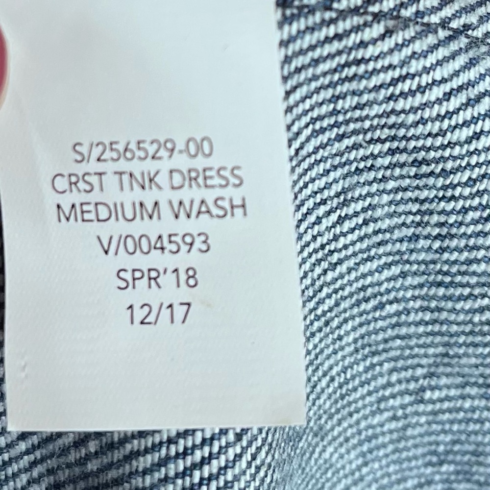GAP Denim Women's Size 10 Blue Tank Corset Top Midi Dress Dark Wash NEW - Picture 12 of 14